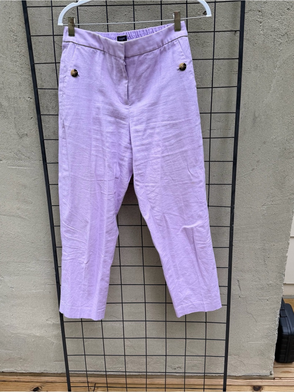 J CREW • Light Lavender High-Waist Cropped Pants